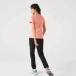 Lacoste חולצת טריקו בדוגמת דופי כלב נושמת DZ4D0D2596 ורוד לבן ירוק qzc נשים - Image 3