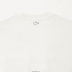 Lacoste חולצת טריקו בהדפס כותנה ג'רזי בגזרה רופפת DZ4D0D144 לבן 70V גברים - Image 6
