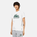 Lacoste חולצת טריקו בהדפס כותנה ג'רזי DZ4D0D63 לבן 001 גברים