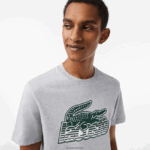 Lacoste חולצת טריקו בהדפס כותנה ג'רזי DZ4D0D66 chine אפור cca גברים - Image 2