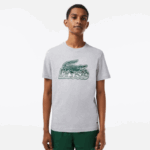 Lacoste חולצת טריקו בהדפס כותנה ג'רזי DZ4D0D66 chine אפור cca גברים