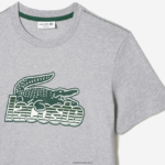 Lacoste חולצת טריקו בהדפס כותנה ג'רזי DZ4D0D66 chine אפור cca גברים - Image 5