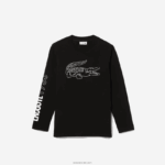 Lacoste חולצת טריקו בהדפס תנינים DZ4D0D3160 שחור 031 בנים