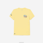 Lacoste חולצת טריקו במהדורה פתוחה של ספורט מיאמי DZ4D0D216 צהוב 107 גברים - Image 4