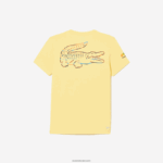 Lacoste חולצת טריקו במהדורה פתוחה של ספורט מיאמי DZ4D0D216 צהוב 107 גברים - Image 5