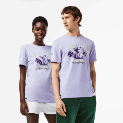 Lacoste חולצת טריקו במהדורה פתוחה של ספורט מיאמי DZ4D0D212 סגול 3k0 גברים