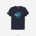 Lacoste חולצת טריקו במהדורה פתוחה של ספורט מיאמי DZ4D0D214 כחול kxe גברים