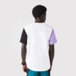 Lacoste חולצת טריקו בצבע ג'רזי בצבע בלוק כותנה בהתאמה רגילה DZ4D0D813 לבן סגול שחור uwx גברים - Image 3