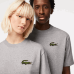 Lacoste חולצת טריקו גדולה מכותנה אורגנית תנין בגזרה משוחררת DZ4D0D74 chine אפור cca גברים - Image 2