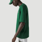 Lacoste חולצת טריקו גדולה מכותנה אורגנית תנין בגזרה משוחררת DZ4D0D77 ירוק 132 גברים - Image 2