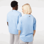 Lacoste חולצת טריקו גדולה מכותנה אורגנית תנין בגזרה משוחררת DZ4D0D76 כחול hbp גברים - Image 3