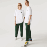 Lacoste חולצת טריקו גדולה מכותנה אורגנית תנין בגזרה משוחררת DZ4D0D75 לבן 001 גברים - Image 7