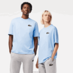 Lacoste חולצת טריקו גדולה מכותנה אורגנית תנין בגזרה משוחררת DZ4D0D76 כחול hbp גברים