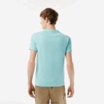 Lacoste חולצת טריקו ג'רזי נושמת בהדפס תלת מימד DZ4D0D86 ירוק בהיר zki גברים - Image 3