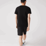 Lacoste חולצת טריקו ג'רזי נושמת בהדפס תלת מימד DZ4D0D836 שחור כחול 985 גברים - Image 3