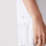 Lacoste חולצת טריקו ג'רזי נושמת בהדפס תלת מימד DZ4D0D745 לבן ירוק w1j גברים - Image 4
