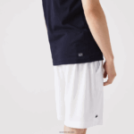 Lacoste חולצת טריקו ג'רזי נושמת בהדפס תלת מימד DZ4D0D706 כחול כהה לבן 525 גברים - Image 6