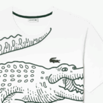 Lacoste חולצת טריקו ג'רסי בגזרה רופפת - במידות גדולות - גדולה DZ4D0D227 לבן 001 גברים - Image 2