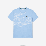 Lacoste חולצת טריקו ג'רסי בגזרה רופפת - במידות גדולות - גדולה DZ4D0D228 כחול hbp גברים