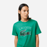 Lacoste חולצת טריקו ג'רסי בהדפס תנין ספורט DZ4D0D842 ירוק hd2 גברים - Image 2