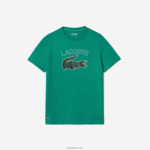 Lacoste חולצת טריקו ג'רסי בהדפס תנין ספורט DZ4D0D842 ירוק hd2 גברים - Image 5