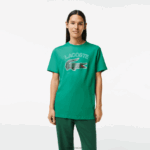 Lacoste חולצת טריקו ג'רסי בהדפס תנין ספורט DZ4D0D842 ירוק hd2 גברים