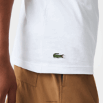 Lacoste חולצת טריקו ג'רסי בכושר רגיל DZ4D0D106 לבן 001 גברים - Image 4