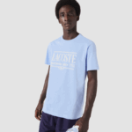 Lacoste חולצת טריקו ג'רסי בכושר רגיל DZ4D0D107 כחול hbp גברים