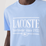 Lacoste חולצת טריקו ג'רסי בכושר רגיל DZ4D0D107 כחול hbp גברים - Image 4