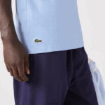 Lacoste חולצת טריקו ג'רסי בכושר רגיל DZ4D0D107 כחול hbp גברים - Image 5