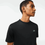 Lacoste חולצת טריקו ג'רסי מתיחה ספורטיבית בגזרה קלה DZ4D0D118 שחור 031 גברים - Image 2