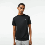 Lacoste חולצת טריקו ג'רסי מתיחה ספורטיבית בגזרה קלה DZ4D0D118 שחור 031 גברים