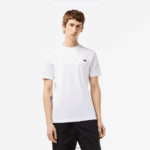 Lacoste חולצת טריקו ג'רסי מתיחה ספורטיבית בגזרה קלה DZ4D0D119 לבן 001 גברים