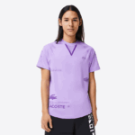 Lacoste חולצת טריקו ג'רסי ספורטיבית DZ4D0D827 סגול 6md גברים