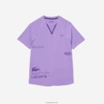 Lacoste חולצת טריקו ג'רסי ספורטיבית DZ4D0D827 סגול 6md גברים - Image 5