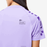Lacoste חולצת טריקו ג'רסי ספורטיבית DZ4D0D827 סגול 6md גברים - Image 7