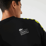 Lacoste חולצת טריקו ג'רסי ספורטיבית DZ4D0D828 שחור צהוב 9y2 גברים - Image 8