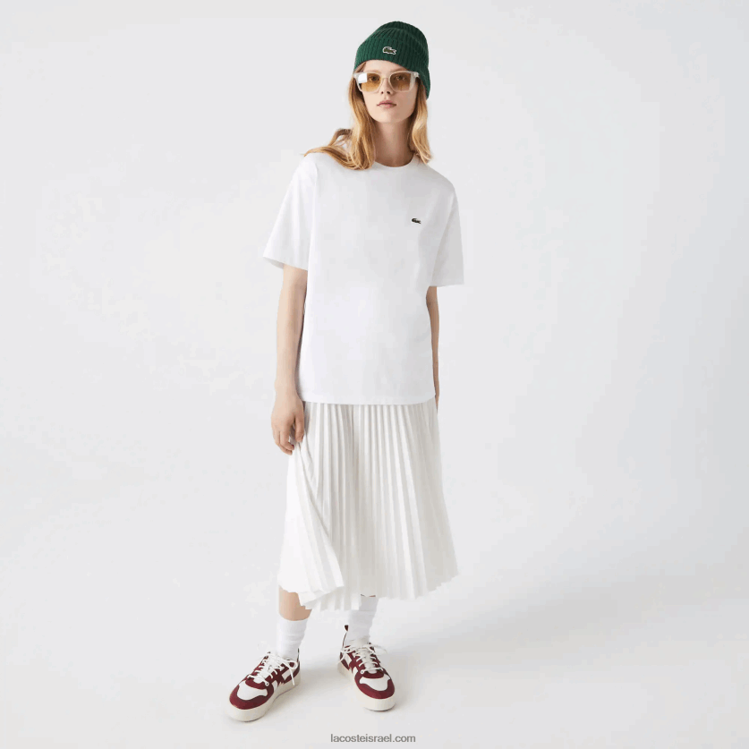 lacoste_d797d795d79cd7a6d7aa_d798d7a8d799d7a7d795_d79bd795d7aad7a0d794_d79ed795d791d797d7a8d7aa_d7a2d79d_d7a6d795d795d790d7a.png Lacoste חולצת טריקו כותנה מובחרת עם צווארון צוואר DZ4D0D2590 לבן 001 נשים - Image 1