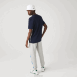 Lacoste חולצת טריקו כותנה עם צווארון ממותגים DZ4D0D909 כחול כהה 166 גברים - Image 3