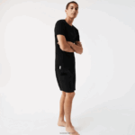 Lacoste חולצת טריקו כותנה עם צווארון צווארון, חבילה 3 DZ4D0D1351 שחור 031 גברים - Image 2