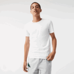 Lacoste חולצת טריקו כותנה עם צווארון צווארון, חבילה 3 DZ4D0D1349 לבן אפור chine שחור bxy גברים