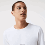 Lacoste חולצת טריקו כותנה עם צווארון צווארון, חבילה 3 DZ4D0D1350 לבן 001 גברים