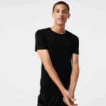 Lacoste חולצת טריקו כותנה עם צווארון צווארון, חבילה 3 DZ4D0D1351 שחור 031 גברים