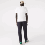 Lacoste חולצת טריקו כותנה עם צווארון צווארון תלת מימד מודפס לוגו DZ4D0D906 לבן 70V גברים - Image 3