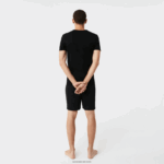 Lacoste חולצת טריקו כותנה עם צווארון צווארון, חבילה 3 DZ4D0D1351 שחור 031 גברים - Image 3