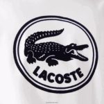 Lacoste חולצת טריקו כותנה עם צווארון צווארון תלת מימד מודפס לוגו DZ4D0D906 לבן 70V גברים - Image 4