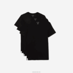 Lacoste חולצת טריקו כותנה עם צווארון צווארון, חבילה 3 DZ4D0D1351 שחור 031 גברים - Image 5