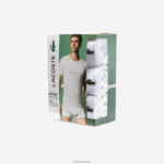Lacoste חולצת טריקו כותנה עם צווארון צווארון, חבילה 3 DZ4D0D1350 לבן 001 גברים - Image 6