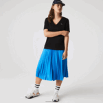 Lacoste חולצת טריקו כותנה עם צווארון V DZ4D0D2606 שחור 031 נשים - Image 7