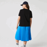 Lacoste חולצת טריקו כותנה עם צווארון V DZ4D0D2606 שחור 031 נשים - Image 8